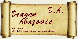 Dragan Abazović vizit kartica